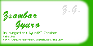 zsombor gyuro business card